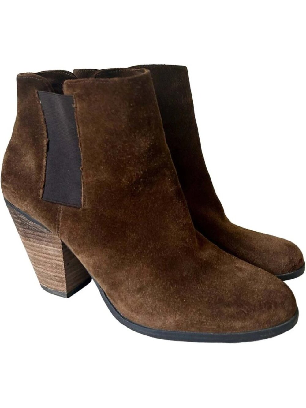Vince Camuto Dark Brown HESSA Suede Booties 7.5 / 37.5